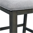 Pemberly Row Contemporary Counter Height Side Chair Set in Gray