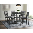 Pemberly Row Contemporary Counter Height Side Chair Set in Gray
