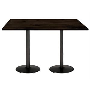 Pemberly Row 36&quot x 72&quot Conference Table - Espresso - Black Base - Bistro