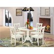 Pemberly Row 5-piece Wood Dining Set with X-Back Chairs in White
