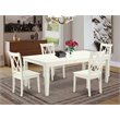 Pemberly Row 5-piece Wood Dining Set with X-Back Chairs in White