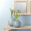 Pemberly Row Contemporary Glass Decorative Vases in Blue (Set of 2)