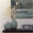 Pemberly Row Contemporary Glass Decorative Vases in Blue (Set of 2)