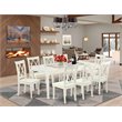 Pemberly Row 9-piece Wood Dining Set with X-Back Chairs in White