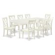 Pemberly Row 9-piece Wood Dining Set with X-Back Chairs in White