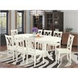 Pemberly Row Modern 9-piece Wood Dining Room Set in Linen White