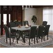 Pemberly Row X-Style 9-piece Wood Dining Set in Black/Cement