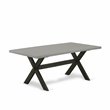 Pemberly Row X-Style 9-piece Wood Dining Set in Black/Cement