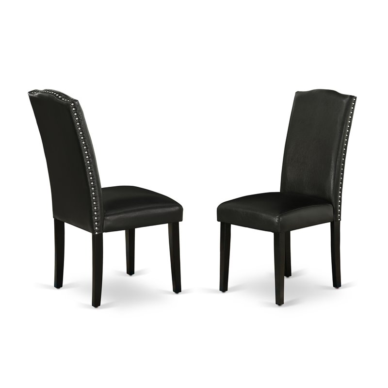 Pemberly Row X-Style 9-piece Wood Dining Set in Black/Cement