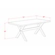 Pemberly Row X-Style 9-piece Wood Dining Set in Black/Cement