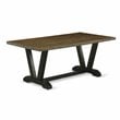Pemberly Row V-Style 9-piece Wood Dining Set in Black Finish