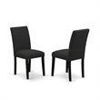Pemberly Row V-Style 9-piece Wood Dining Set in Black Finish