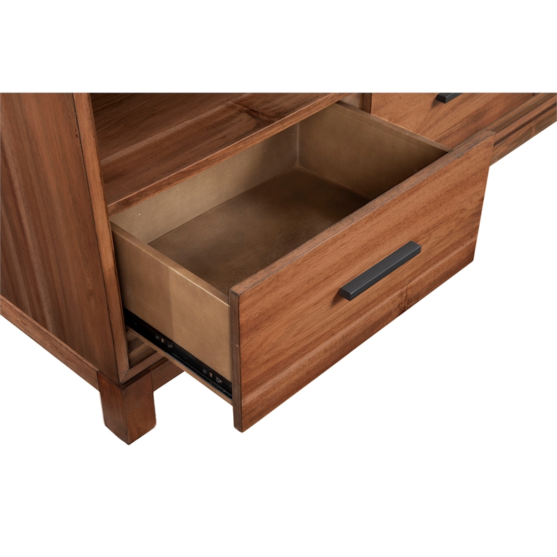 Pemberly Row Modern / Contemporary TV Console in Honey Maple (Brown)