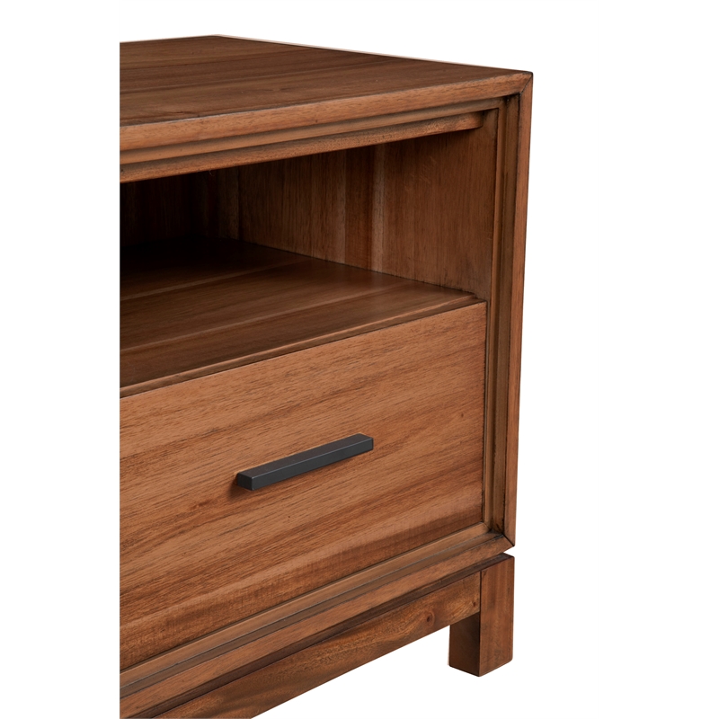 Pemberly Row Modern / Contemporary TV Console in Honey Maple (Brown)