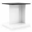 Pemberly Row Modern Glass Top 3-Piece Coffee Table Set in White