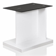 Pemberly Row Modern Glass Top 3-Piece Coffee Table Set in White