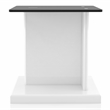 Pemberly Row Modern Glass Top 3-Piece Coffee Table Set in White