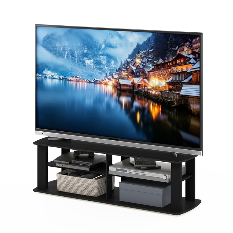 Pemberley Row Composite Wood Black TV Stand Rectangular 43.3