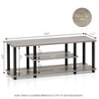 Pemberly Row Turn-N-Tube Wood Entertainment TV Stand for TV up to 50