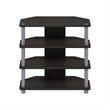 Pemberly Row Wood 4-Tier Petite TV Stand for TV up to 25