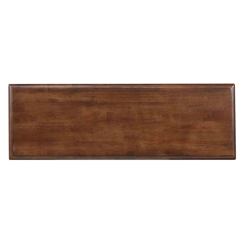 Pemberly Row Modern 42-in Dining Bench Amish Brown Solid Wood