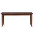 Pemberly Row Modern 42-in Dining Bench Amish Brown Solid Wood