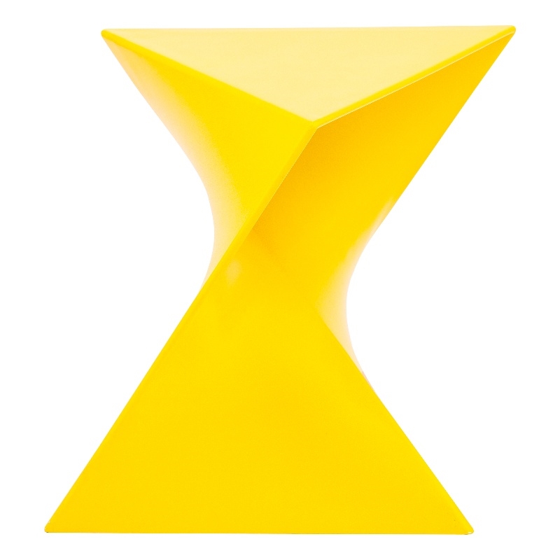 Pemberly Row Modern / Contemporary Triangle End Table in Yellow
