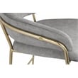 Pemberly Row Modern / Contemporary Gray Velvet Counter Stool