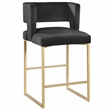 Pemberley Row Velvet Black Bar Stools Rectangular Set of 2 21