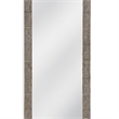 Pemberly Row Natural Bone Floor Mirror in Black Engineered Wood