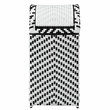 Pemberly Row Modern Aluminum and FE Wicker Trash Can in Black