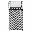 Pemberly Row Modern Aluminum and FE Wicker Trash Can in Black