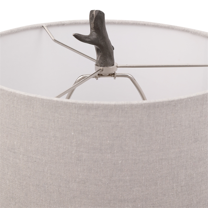 Pemberley Row Cast Iron Bronze Table Lamp Round Contemporary 30