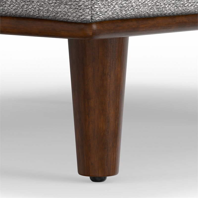 Pemberly Row 33 inch Wide Modern Ottoman in Mist Gray Woven-Blend Fabric