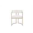 Pemberly Row Modern / Contemporary Goody Bench in Ivory Boucle
