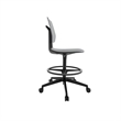 Pemberly Row Modern Extended Height Office Chair Foot Rest Gray