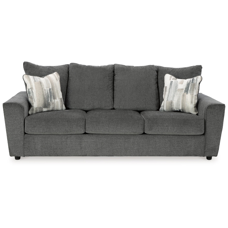 Pemberly Row Modern / Contemporary Fabric & Wood Sofa in Gray