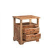 Pemberly Row 2-drawer Live Edge Solid Wood Nightstand in Brown