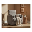 Pemberly Row Contemporary Fabric Swivel Glider Recliner in Gray