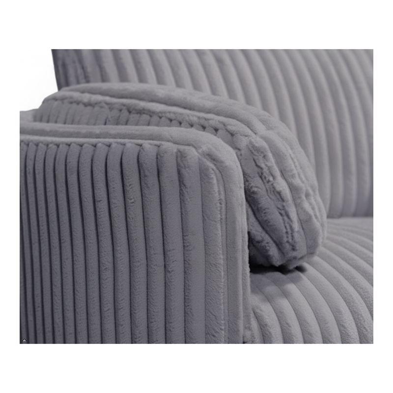 Pemberly Row Contemporary Fabric Swivel Glider Recliner in Gray