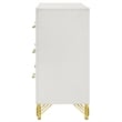 Pemberley Row Melamine Laminate White Bedroom Dresser Rectangular 6-Drawer 58.5