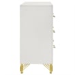 Pemberley Row Melamine Laminate White Bedroom Dresser Rectangular 6-Drawer 58.5