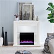 Pemberly Row Modern Color Changing Electric Fireplace in White