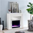 Pemberly Row Modern Color Changing Electric Fireplace in White