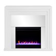 Pemberly Row Modern Color Changing Electric Fireplace in White