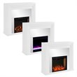 Pemberly Row Modern Color Changing Electric Fireplace in White