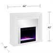 Pemberly Row Modern Color Changing Electric Fireplace in White