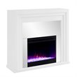 Pemberly Row Modern Color Changing Electric Fireplace in White