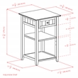 Pemberly Row 2 Shelf Transitional Solid Wood Printer Stand in Coffee