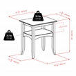 Pemberly Row Flared Leg Transitional Solid Wood End Table in Coffee